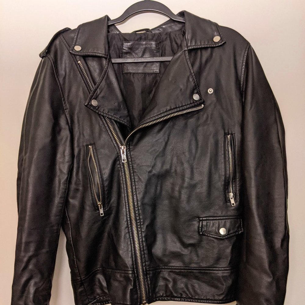 Asymmetric Faux Leather Jacket